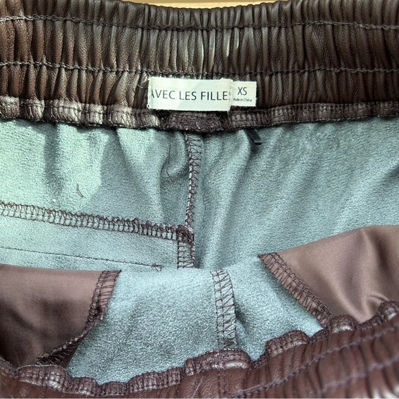 Faux Leather Joggers - Picture 4 of 5